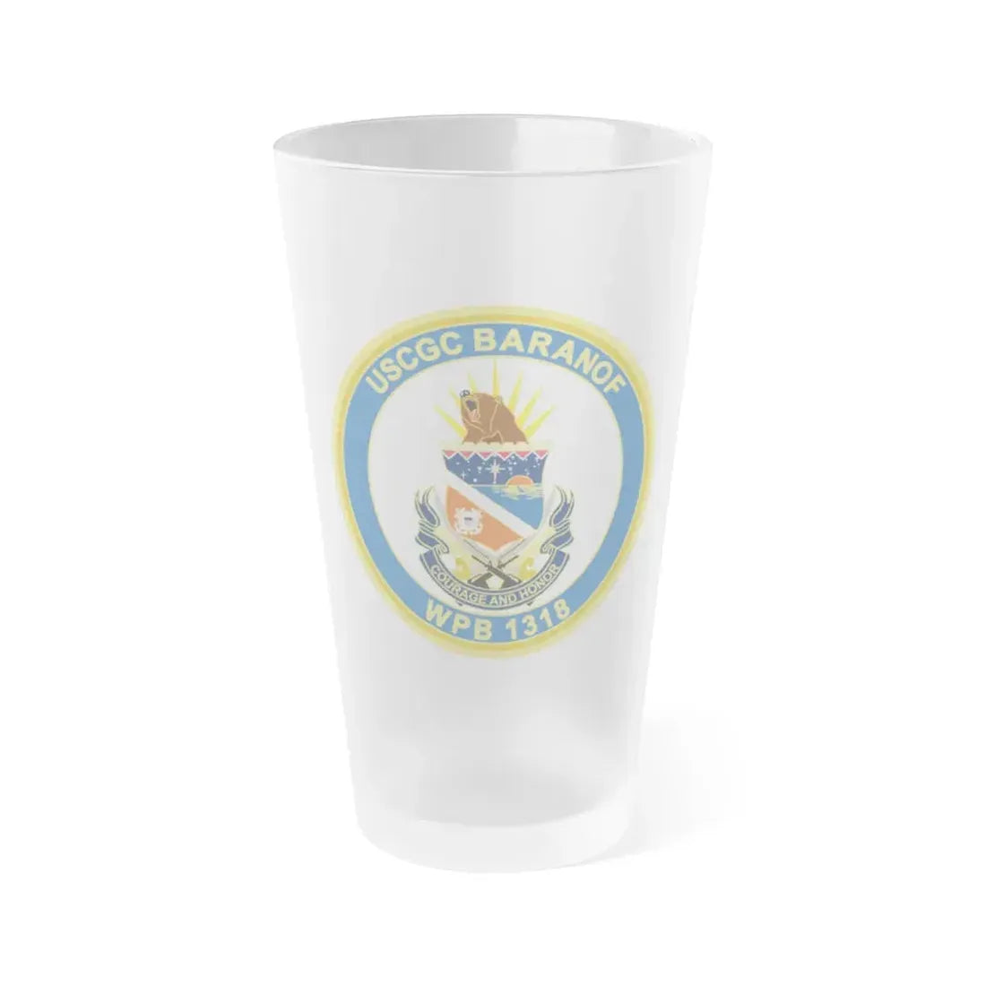 Baranof WPB 1318 (U.S. Coast Guard) Frosted Pint Glass 16oz Default Title - Go Mug Yourself