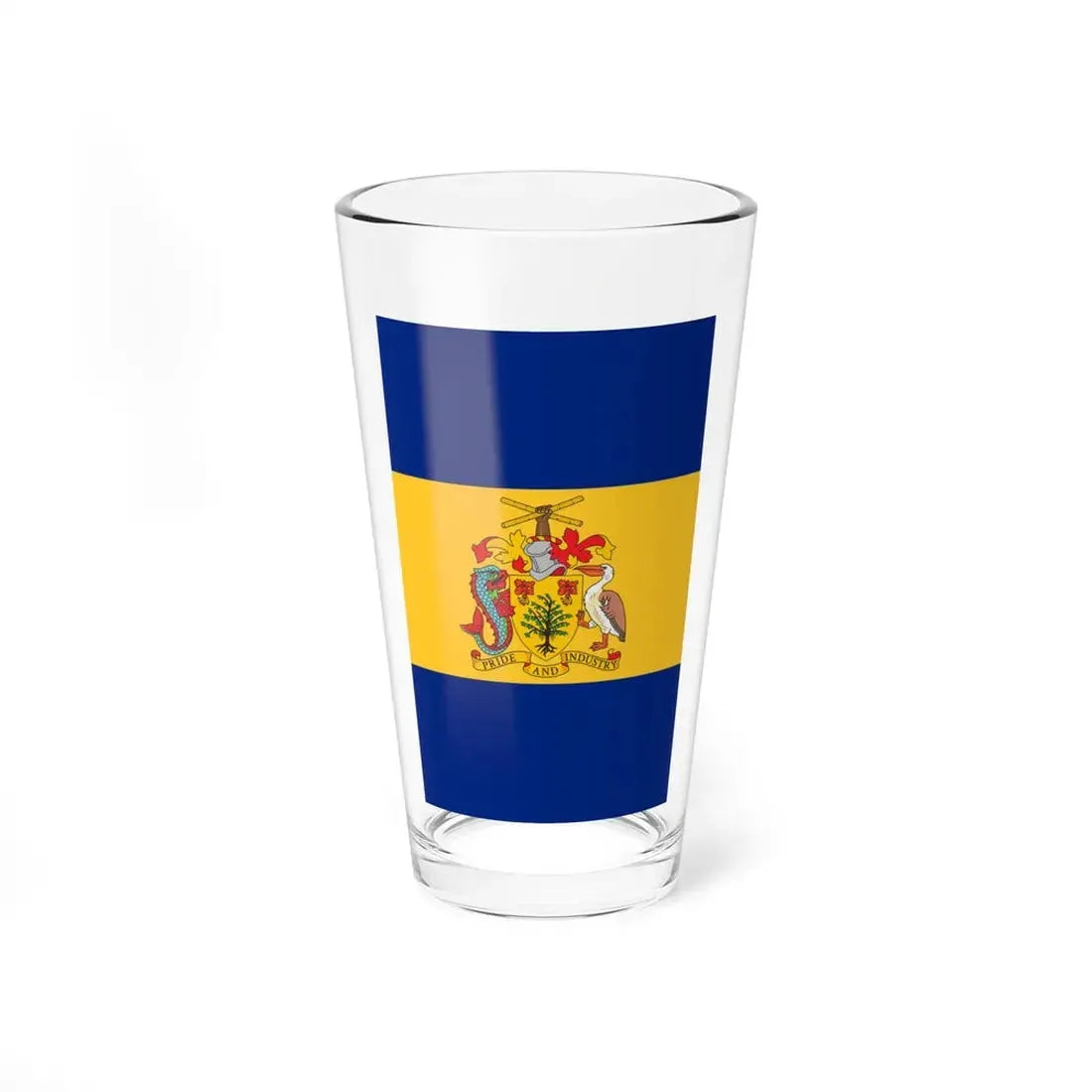 Barbados 50th Anniversary of Independence banner (Barbados) Pint Glass 16oz 16oz - Go Mug Yourself