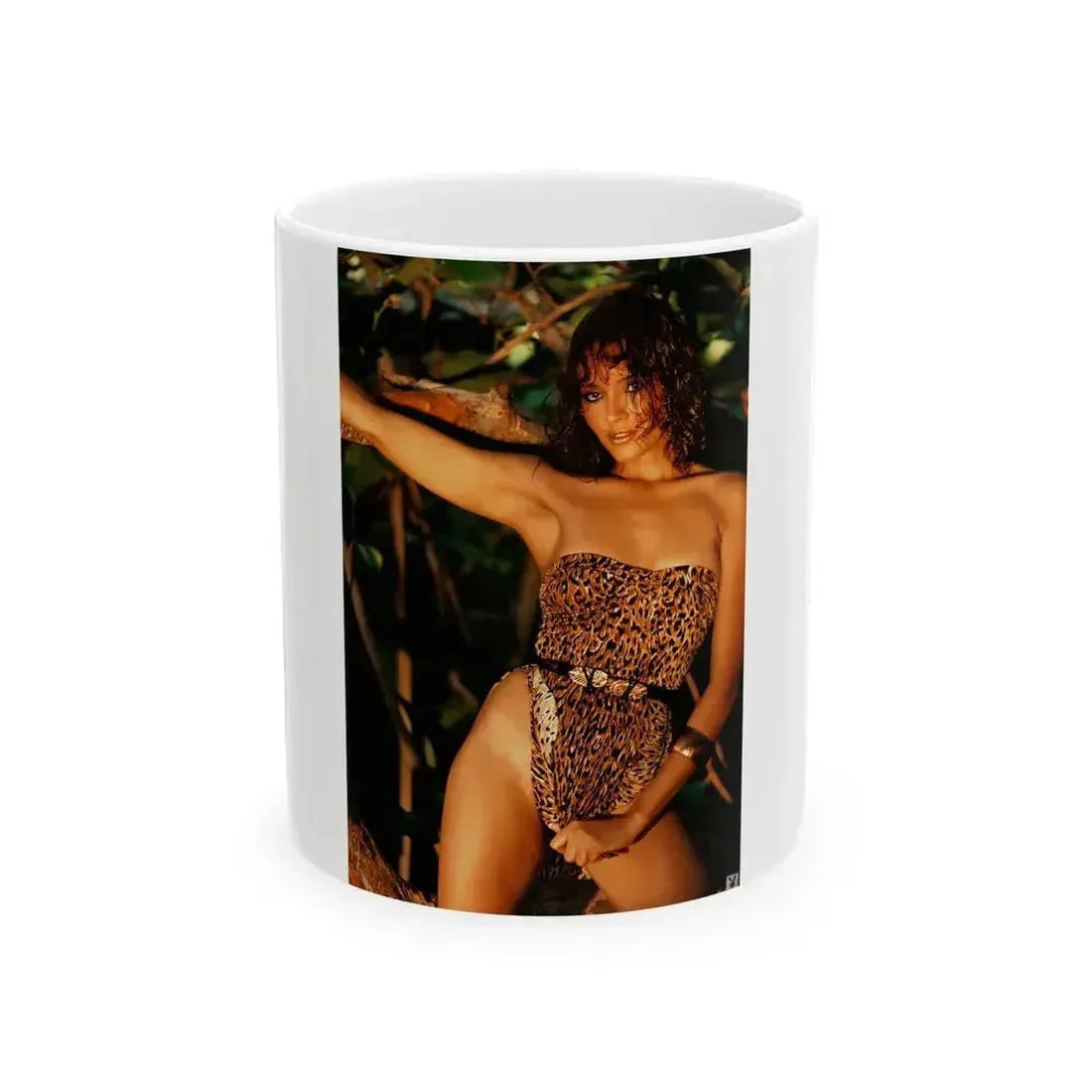 Barbara Carrera #03 (Vintage Female Icon) White Coffee Mug 11oz - Go Mug Yourself