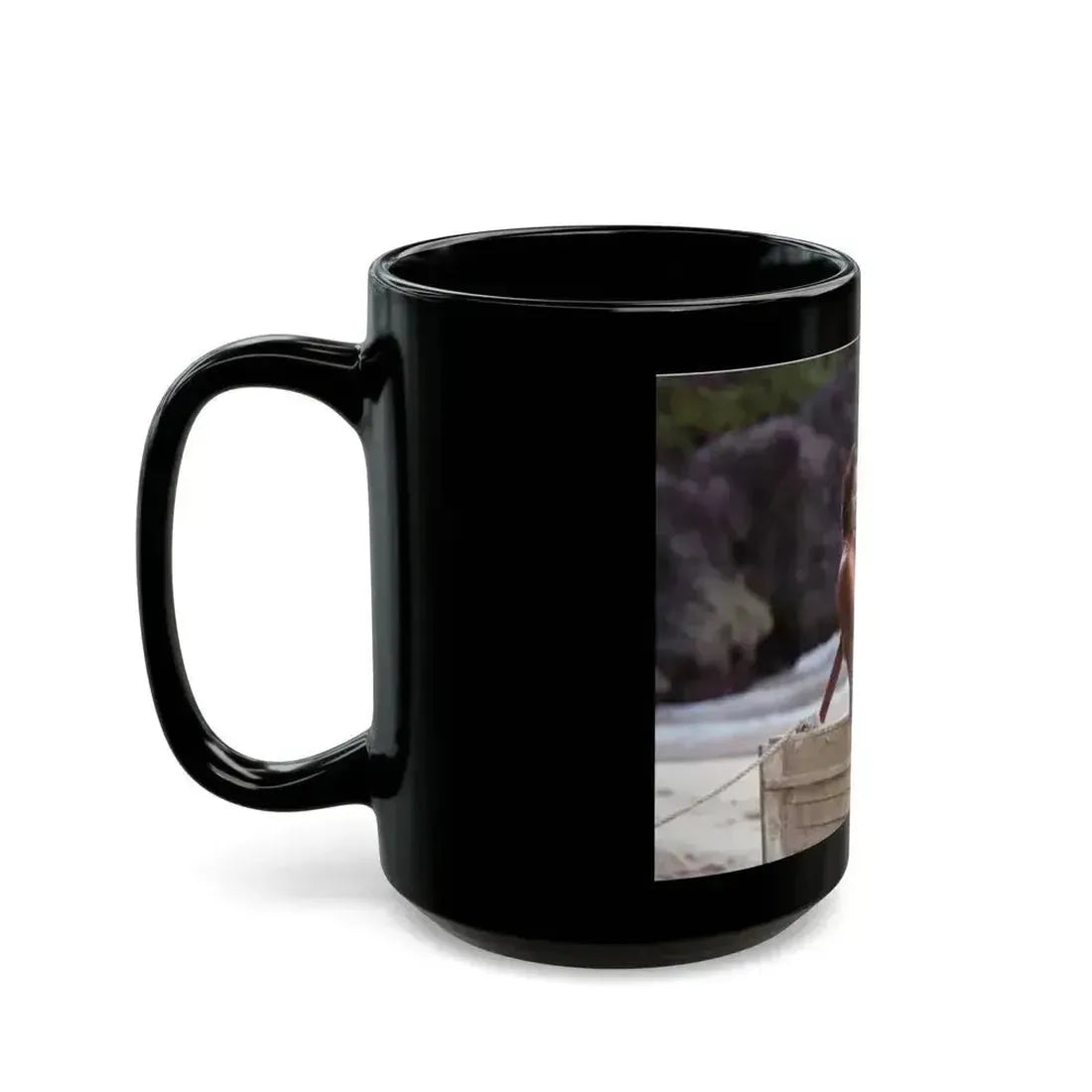 Barbara Carrera #100 (Vintage Female Icon) Black Coffee Mug - Go Mug Yourself