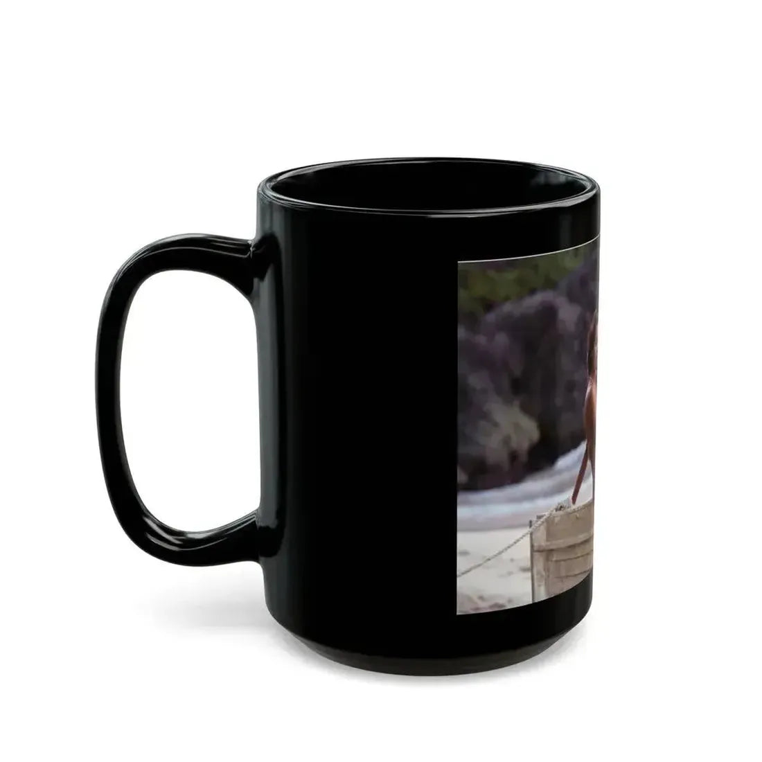 Barbara Carrera #100 (Vintage Female Icon) Black Coffee Mug - Go Mug Yourself