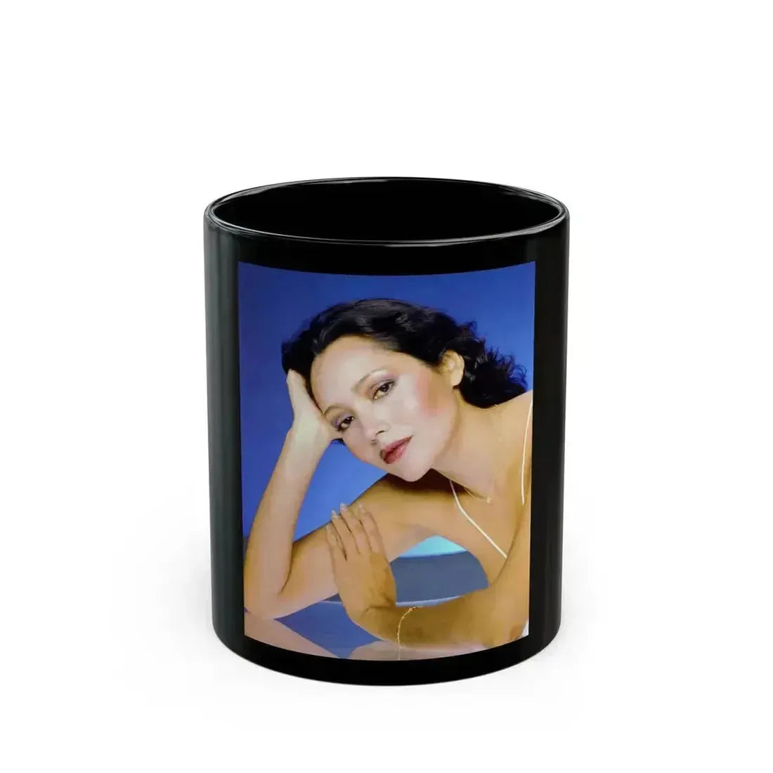 Barbara Carrera #103 (Vintage Female Icon) Black Coffee Mug 11oz - Go Mug Yourself