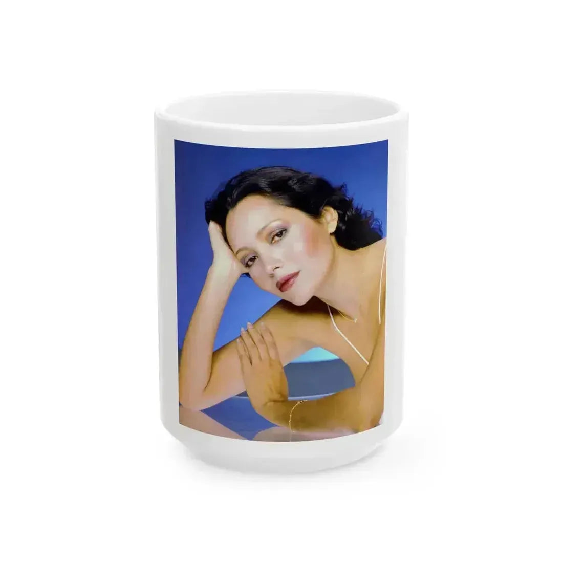 Barbara Carrera #103 (Vintage Female Icon) White Coffee Mug 15oz - Go Mug Yourself