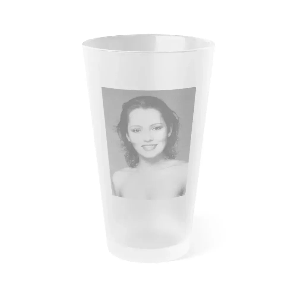 Barbara Carrera #104 (Vintage Female Icon) Frosted Pint Glass 16oz 16oz Frosted - Go Mug Yourself