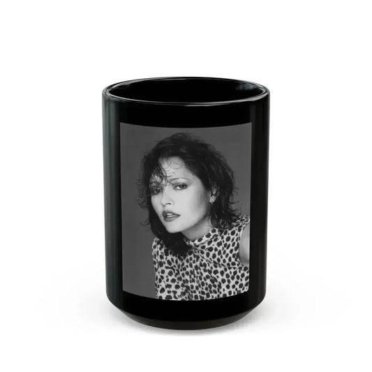 Barbara Carrera #107 (Vintage Female Icon) Black Coffee Mug 15oz - Go Mug Yourself