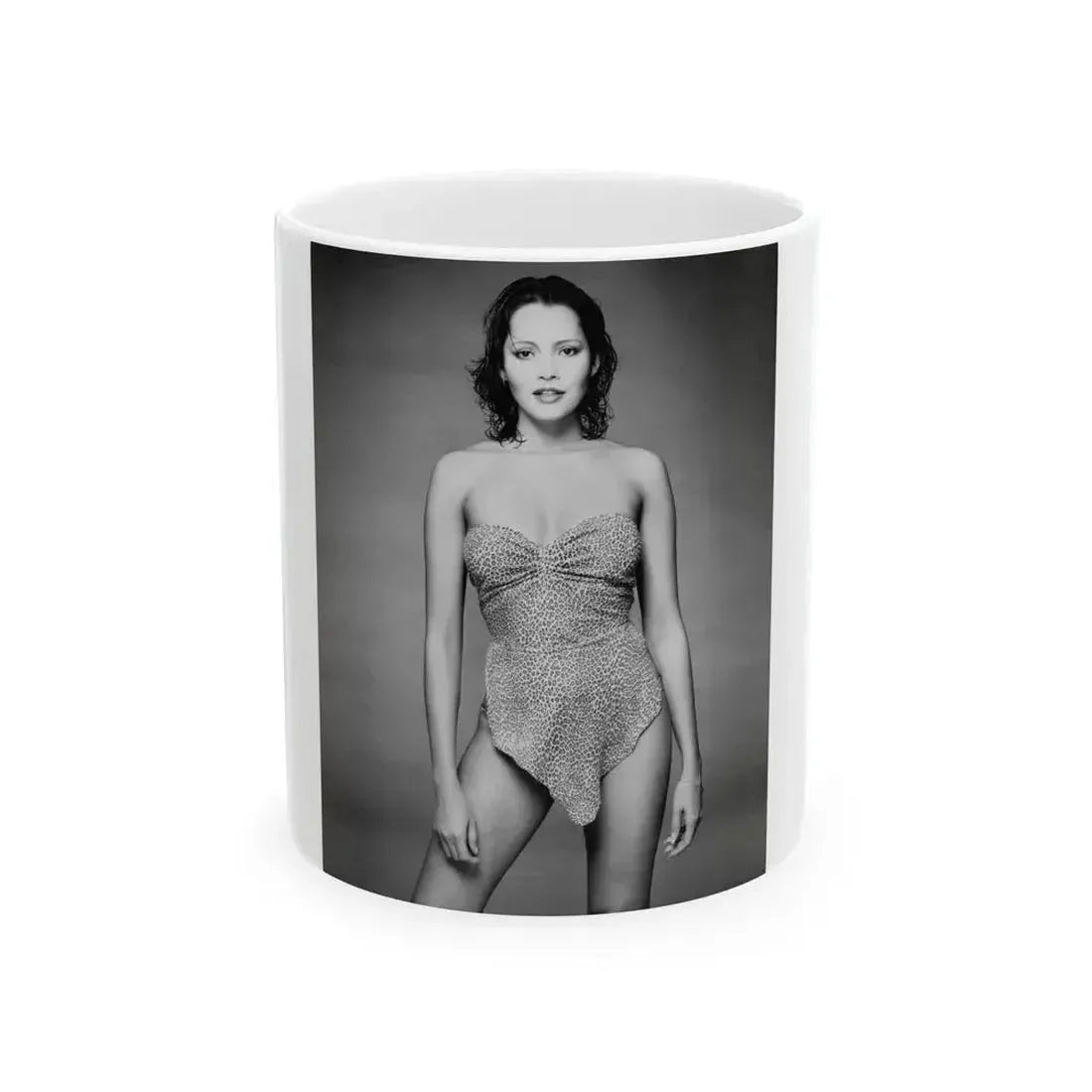 Barbara Carrera #110 (Vintage Female Icon) White Coffee Mug 11oz - Go Mug Yourself