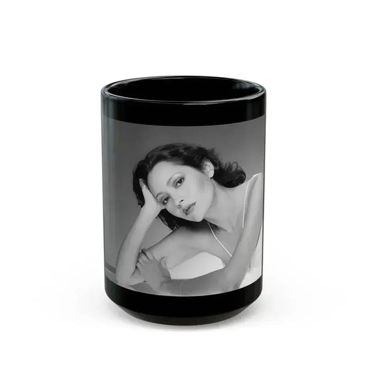 Barbara Carrera #111 (Vintage Female Icon) Black Coffee Mug 15oz - Go Mug Yourself