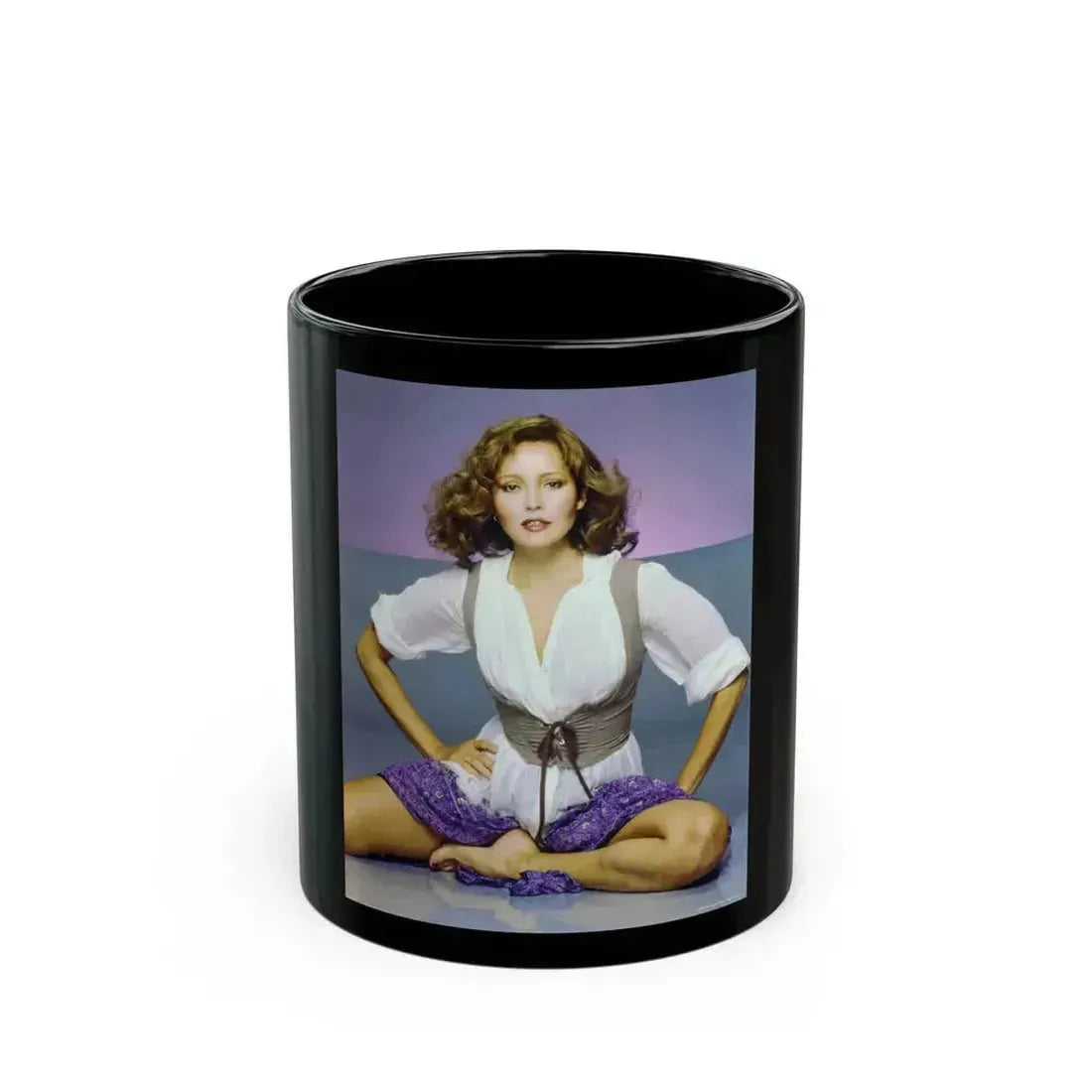 Barbara Carrera #112 (Vintage Female Icon) Black Coffee Mug 11oz - Go Mug Yourself