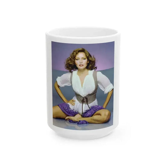 Barbara Carrera #112 (Vintage Female Icon) White Coffee Mug 15oz - Go Mug Yourself
