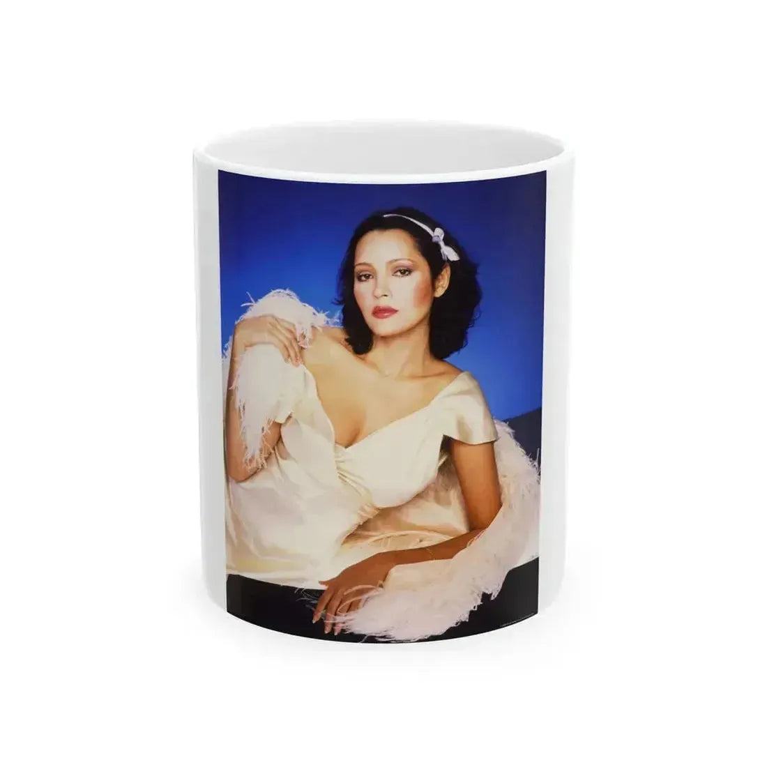 Barbara Carrera #113 (Vintage Female Icon) White Coffee Mug 11oz - Go Mug Yourself