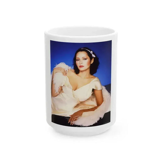 Barbara Carrera #113 (Vintage Female Icon) White Coffee Mug 15oz - Go Mug Yourself
