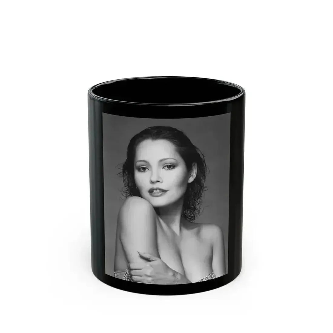Barbara Carrera #114 (Vintage Female Icon) Black Coffee Mug 11oz - Go Mug Yourself