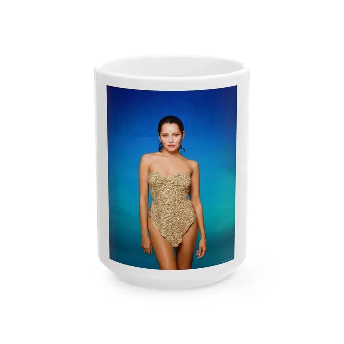 Barbara Carrera #115 (Vintage Female Icon) White Coffee Mug 15oz - Go Mug Yourself