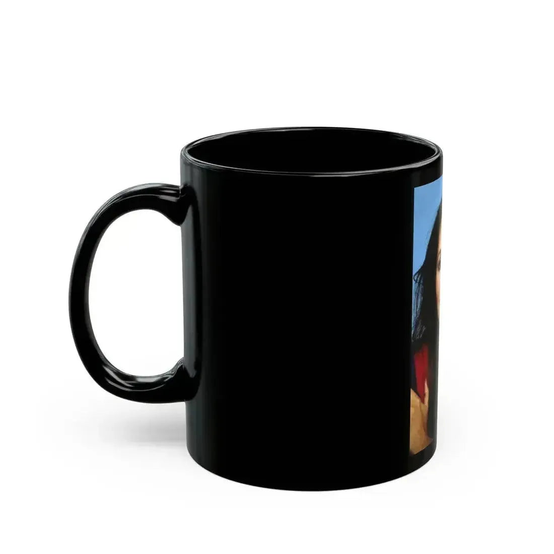 Barbara Carrera #117 (Vintage Female Icon) Black Coffee Mug - Go Mug Yourself
