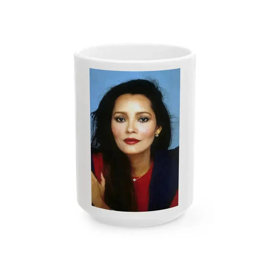 Barbara Carrera #117 (Vintage Female Icon) White Coffee Mug 15oz - Go Mug Yourself