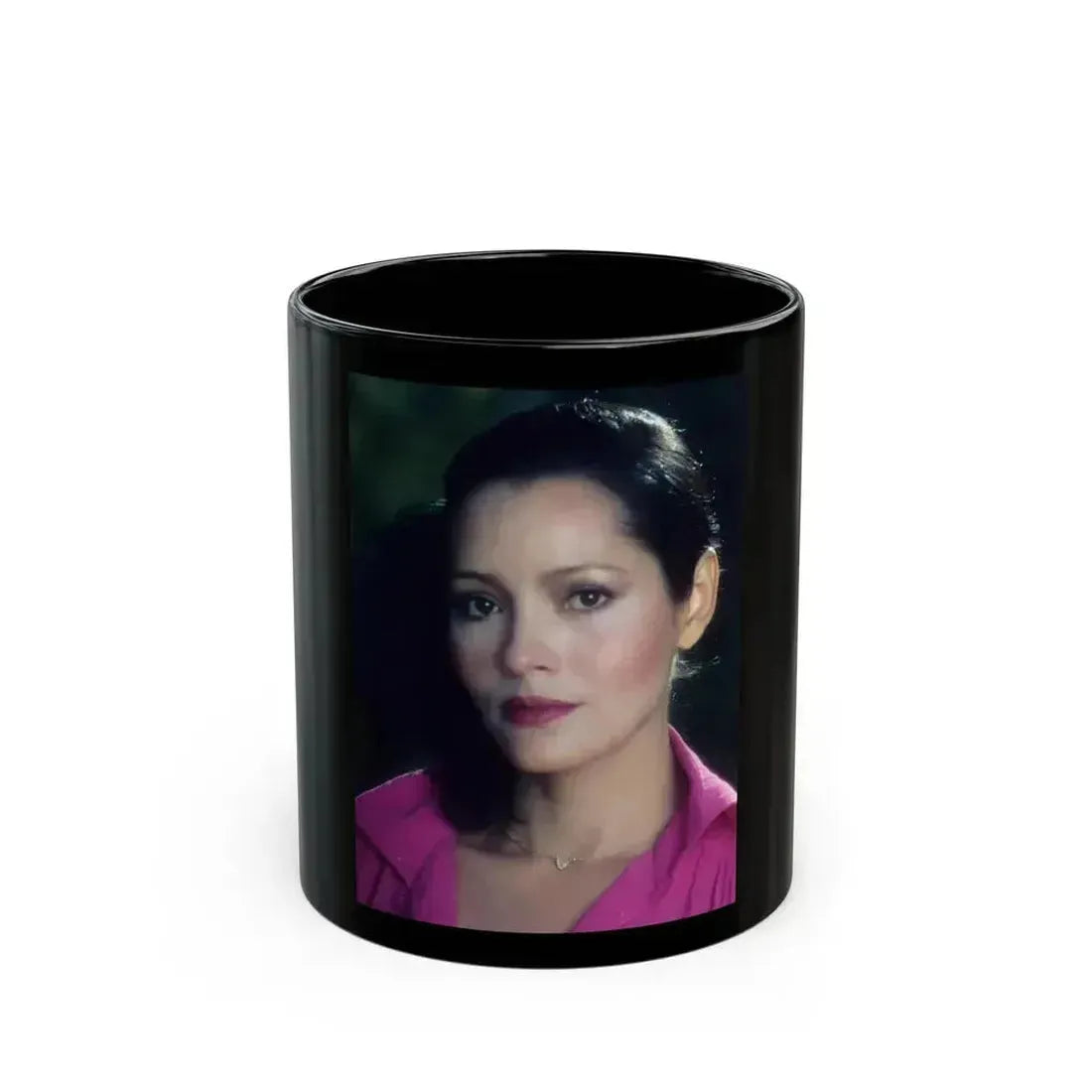 Barbara Carrera #118 (Vintage Female Icon) Black Coffee Mug 11oz - Go Mug Yourself