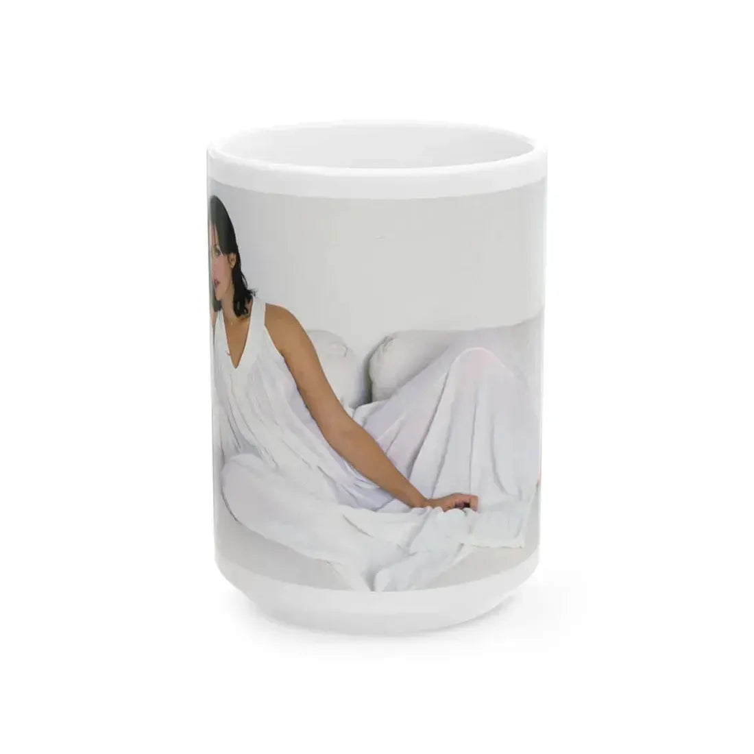 Barbara Carrera #119 (Vintage Female Icon) White Coffee Mug 15oz - Go Mug Yourself