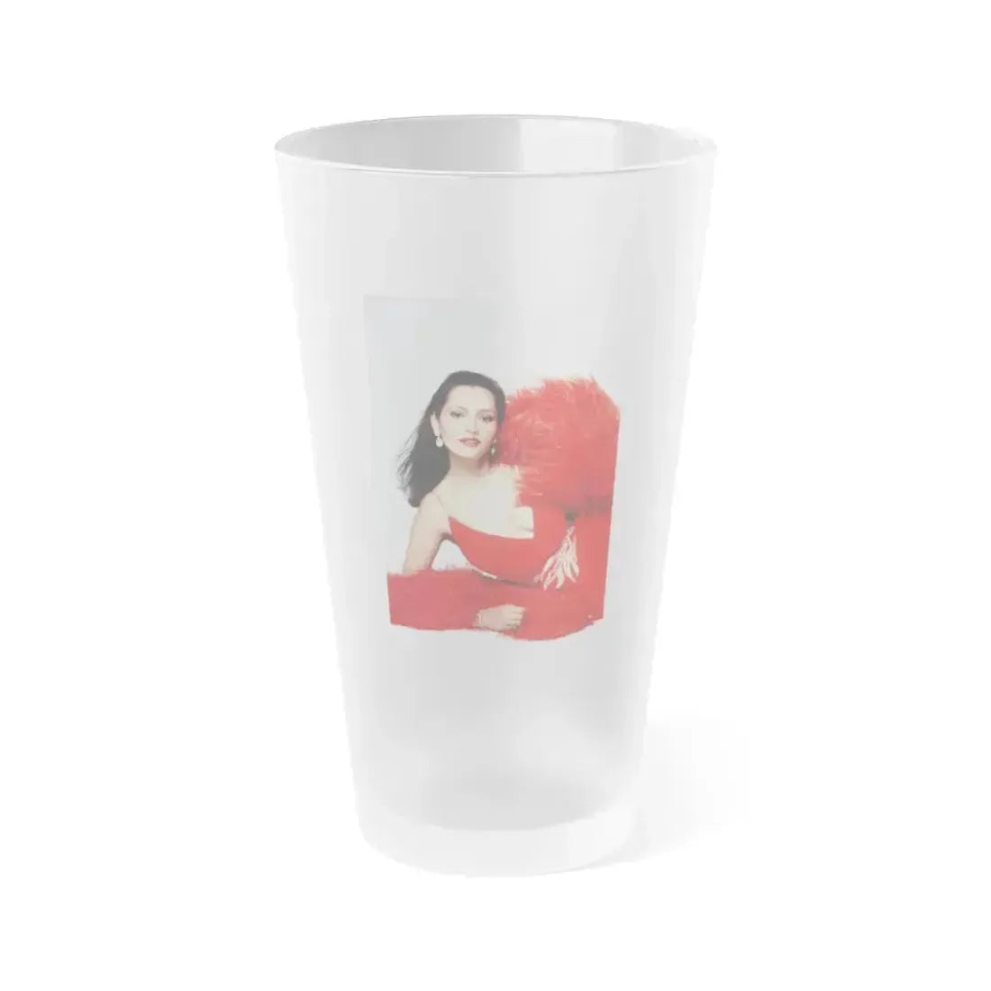 Barbara Carrera #120 (Vintage Female Icon) Frosted Pint Glass 16oz 16oz Frosted - Go Mug Yourself