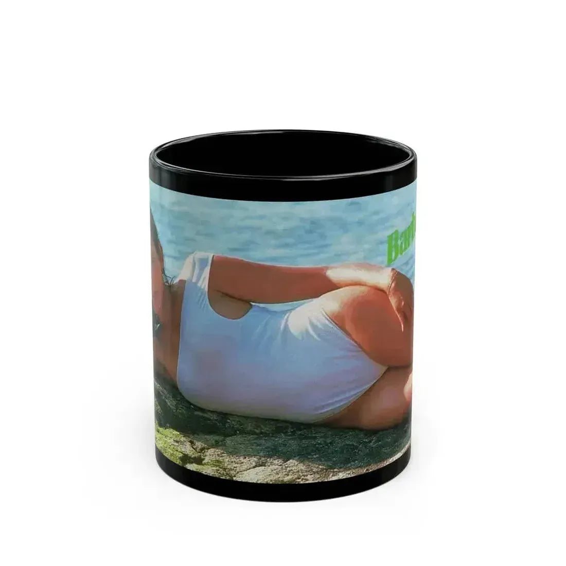 Barbara Carrera #122 (Vintage Female Icon) Black Coffee Mug 11oz - Go Mug Yourself