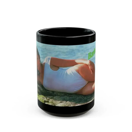 Barbara Carrera #122 (Vintage Female Icon) Black Coffee Mug 15oz - Go Mug Yourself