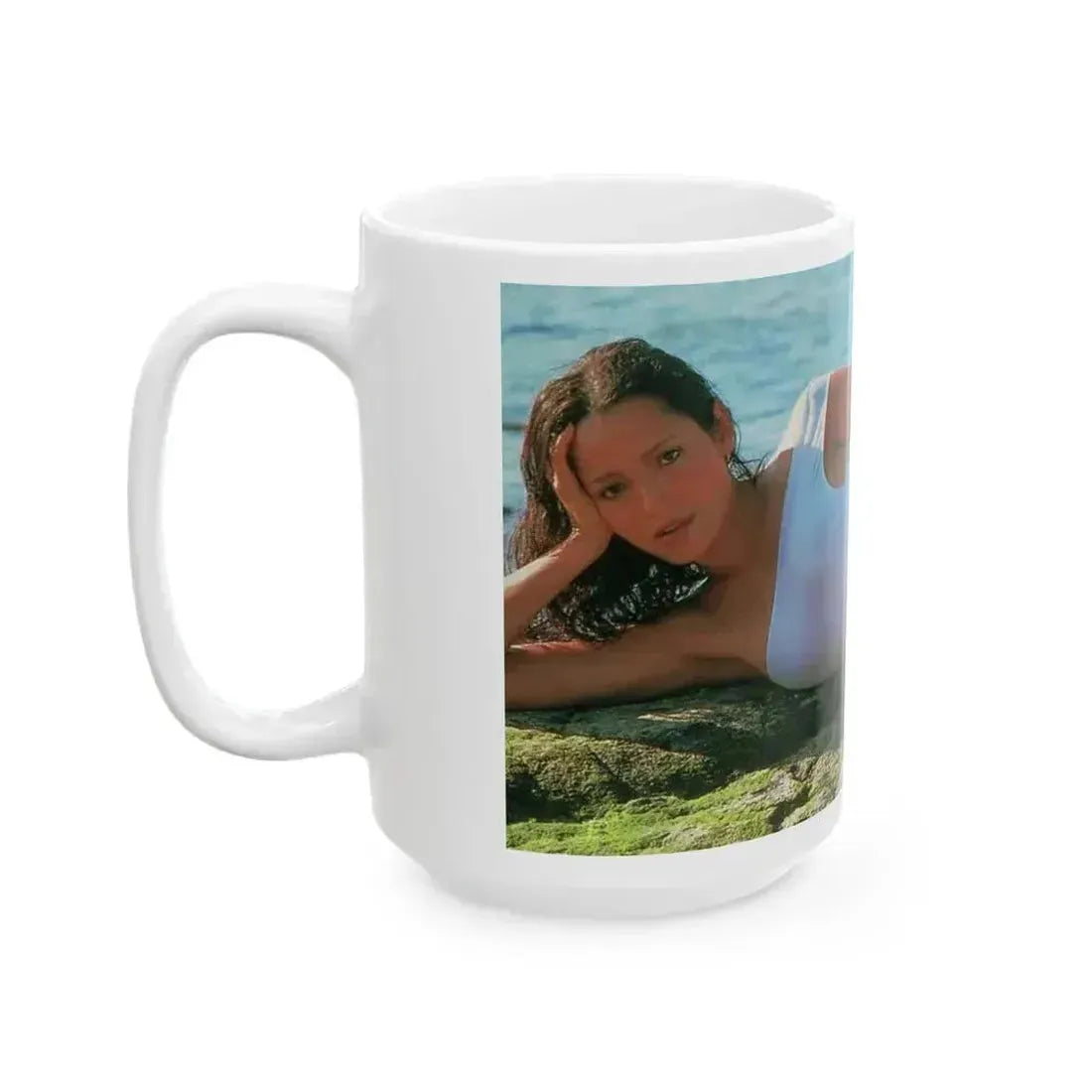 Barbara Carrera #122 (Vintage Female Icon) White Coffee Mug - Go Mug Yourself