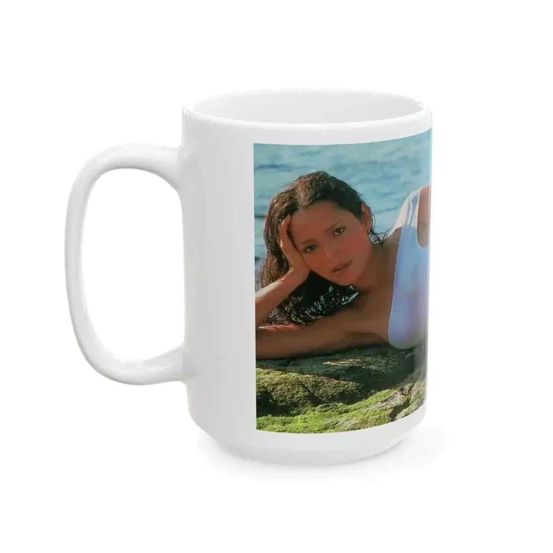 Barbara Carrera #122 (Vintage Female Icon) White Coffee Mug - Go Mug Yourself
