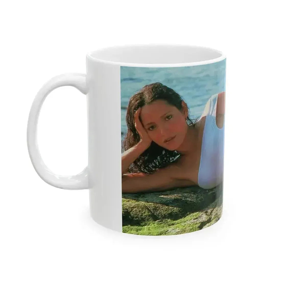 Barbara Carrera #122 (Vintage Female Icon) White Coffee Mug - Go Mug Yourself