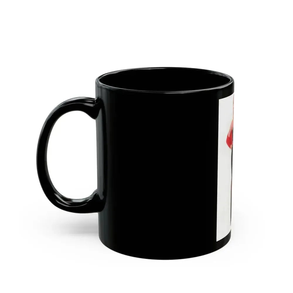 Barbara Carrera #123 (Vintage Female Icon) Black Coffee Mug - Go Mug Yourself
