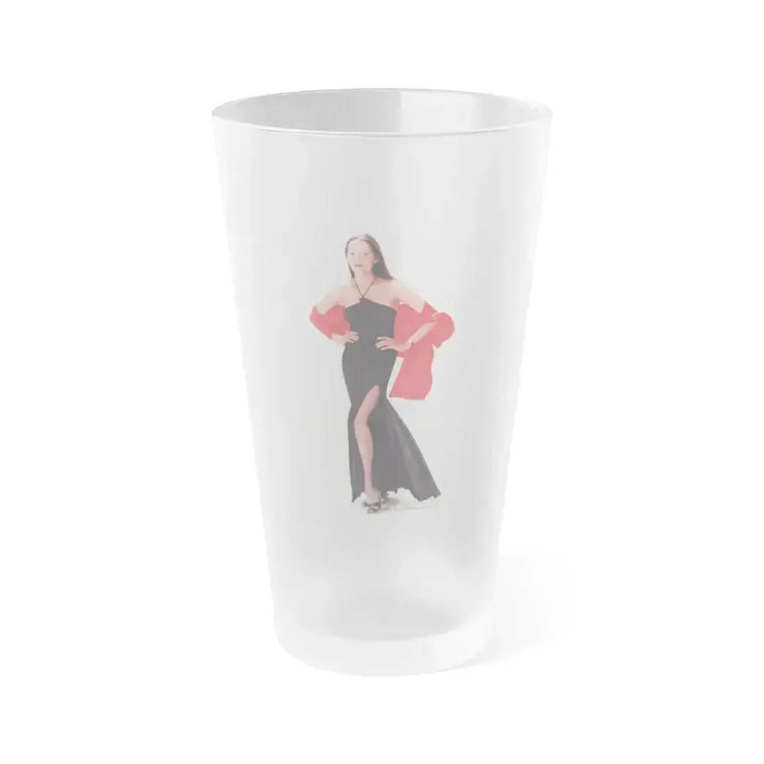 Barbara Carrera #123 (Vintage Female Icon) Frosted Pint Glass 16oz 16oz Frosted - Go Mug Yourself