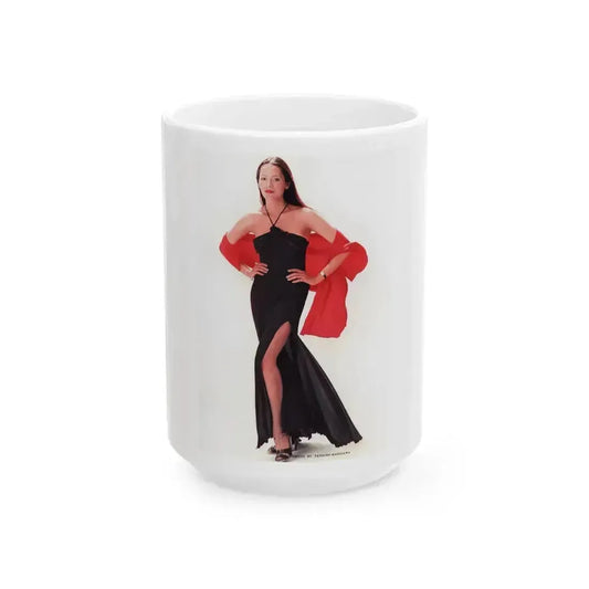 Barbara Carrera #123 (Vintage Female Icon) White Coffee Mug 15oz - Go Mug Yourself