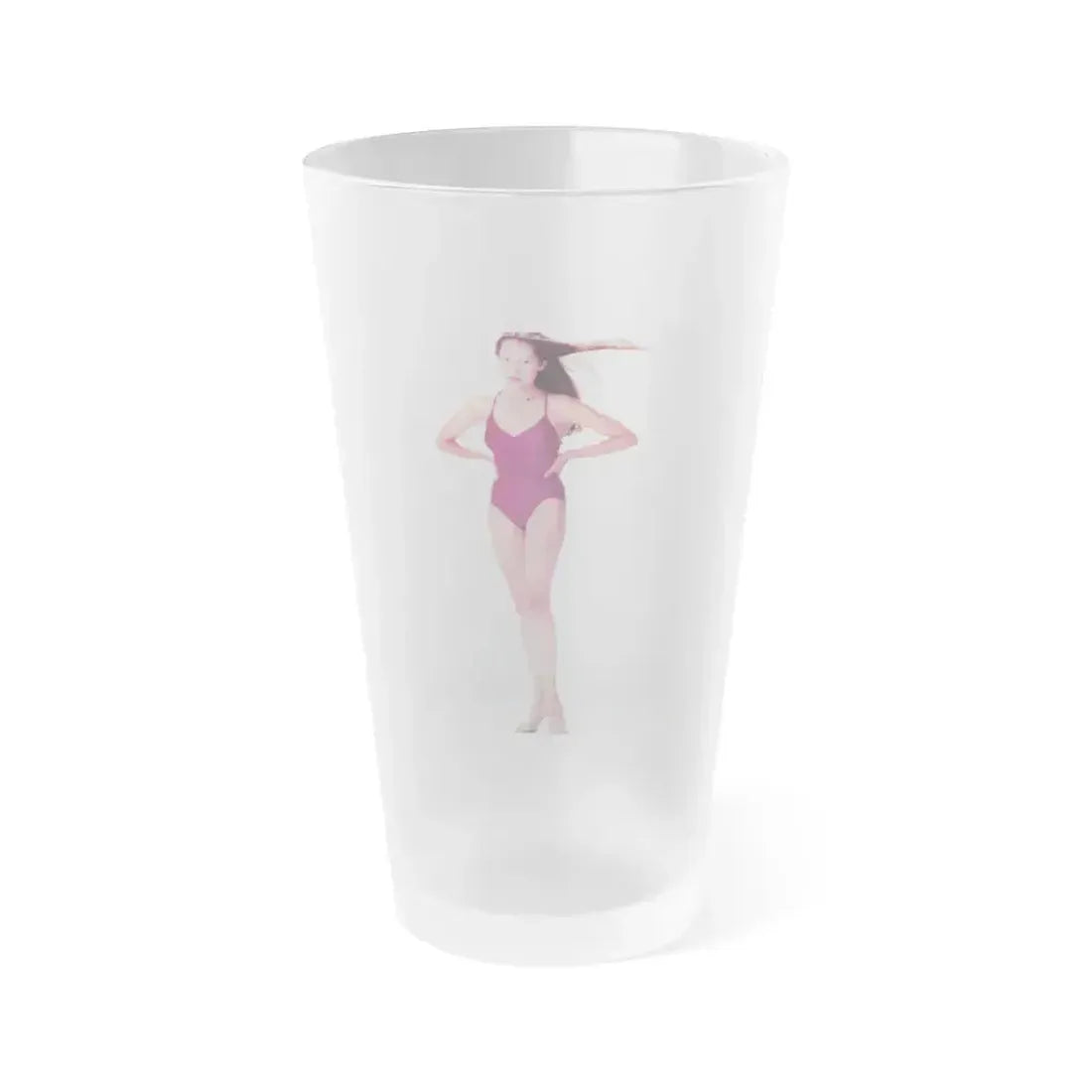 Barbara Carrera #125 (Vintage Female Icon) Frosted Pint Glass 16oz 16oz Frosted - Go Mug Yourself