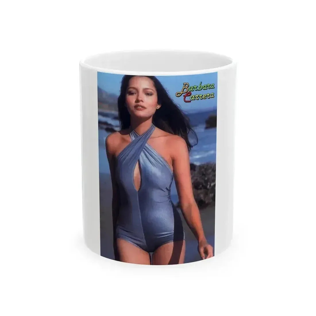 Barbara Carrera #126 (Vintage Female Icon) White Coffee Mug 11oz - Go Mug Yourself