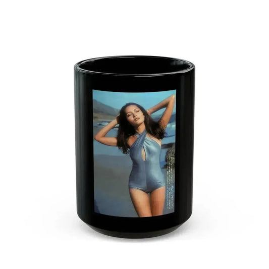 Barbara Carrera #127 (Vintage Female Icon) Black Coffee Mug 15oz - Go Mug Yourself