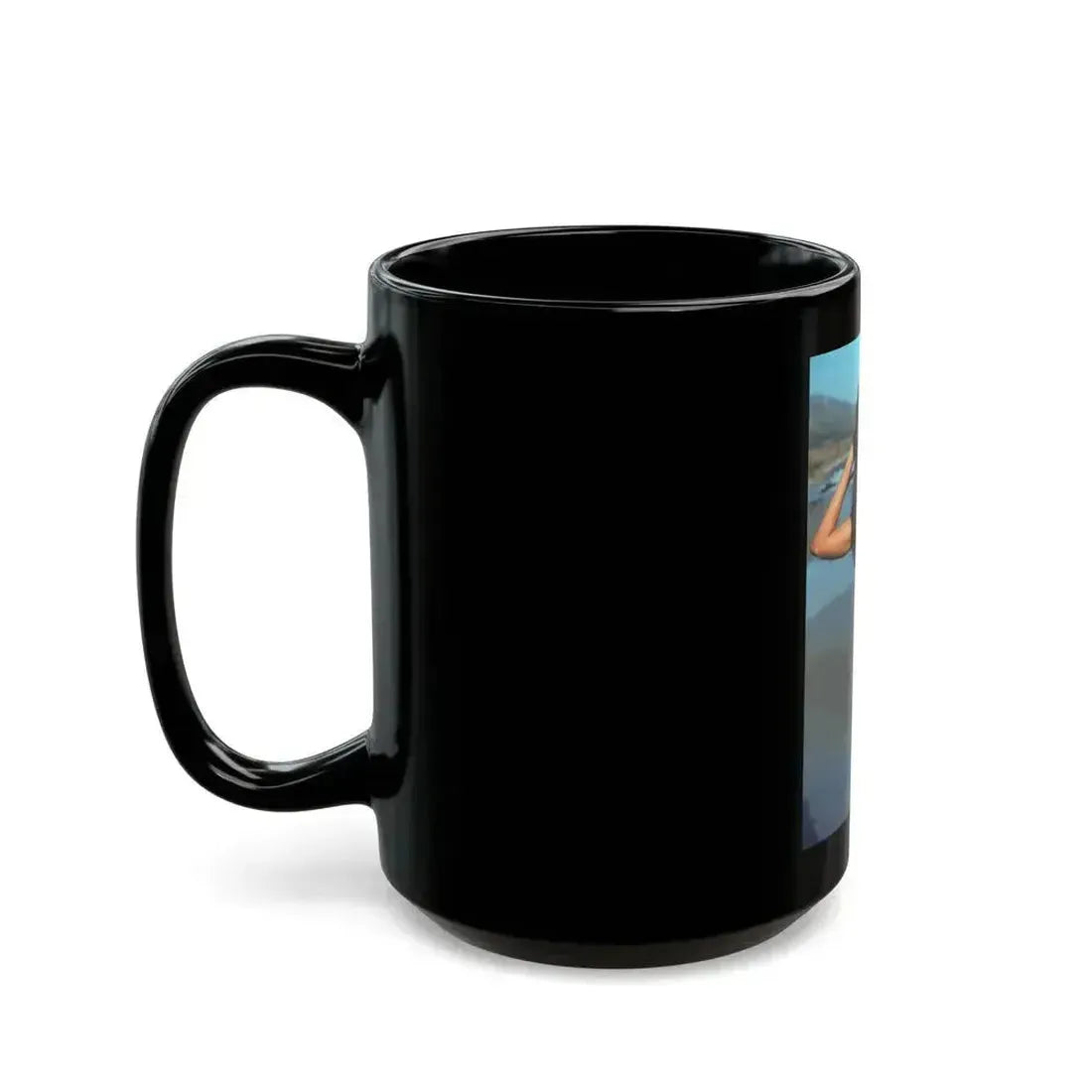 Barbara Carrera #127 (Vintage Female Icon) Black Coffee Mug - Go Mug Yourself