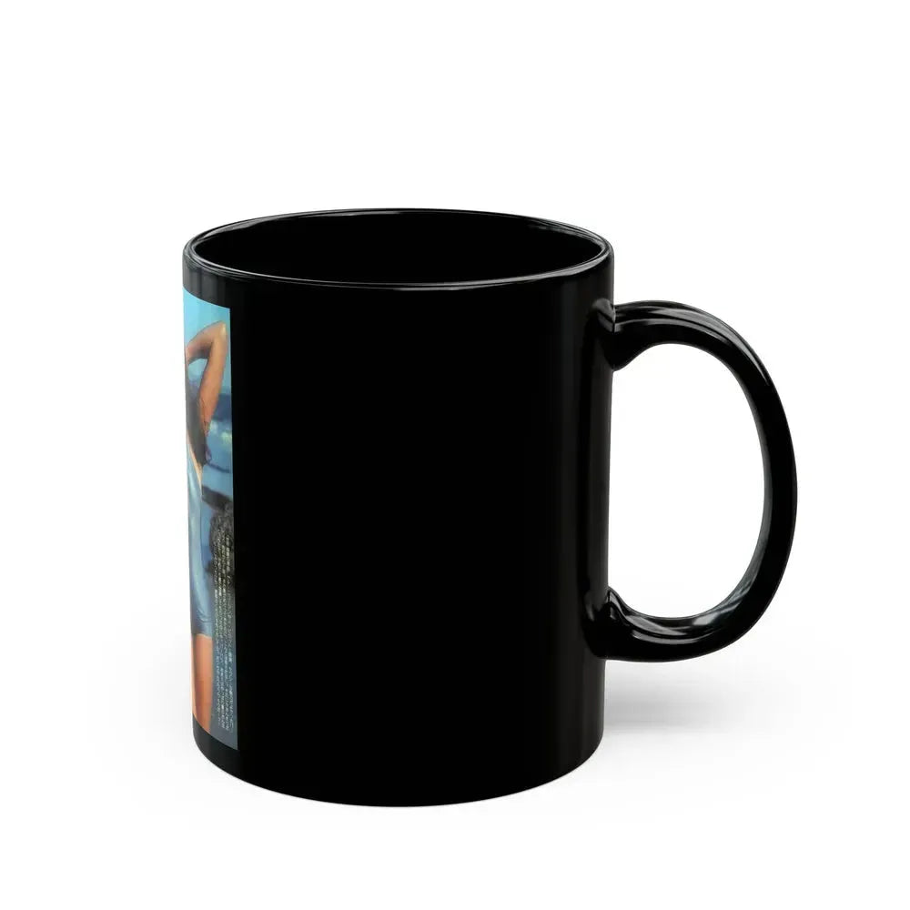 Barbara Carrera #127 (Vintage Female Icon) Black Coffee Mug - Go Mug Yourself