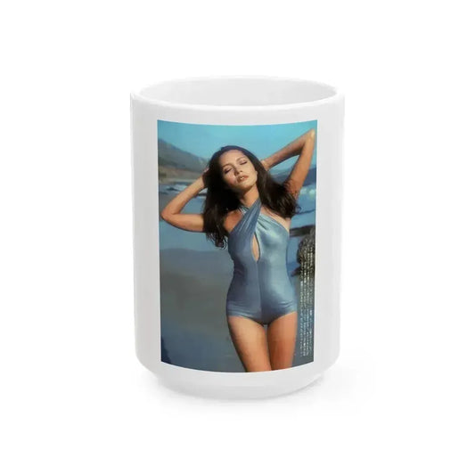 Barbara Carrera #127 (Vintage Female Icon) White Coffee Mug 15oz - Go Mug Yourself