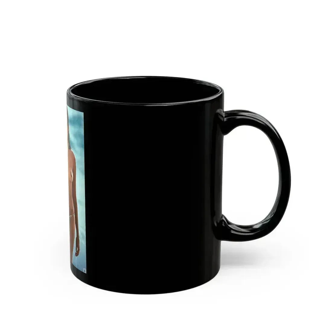 Barbara Carrera #19 - Topless (Vintage Female Icon) Black Coffee Mug - Go Mug Yourself