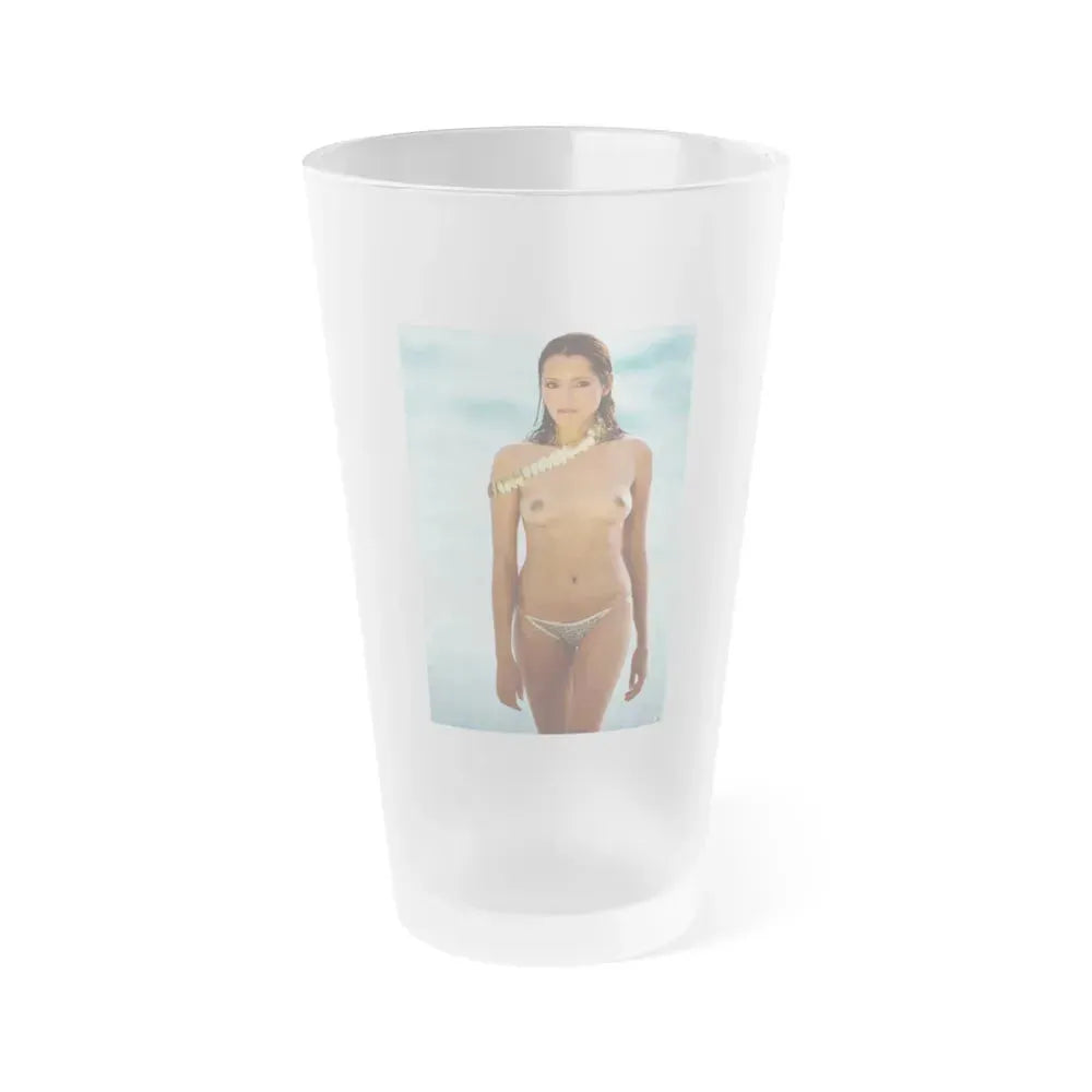 Barbara Carrera #19 - Topless (Vintage Female Icon) Frosted Pint Glass 16oz 16oz Frosted - Go Mug Yourself