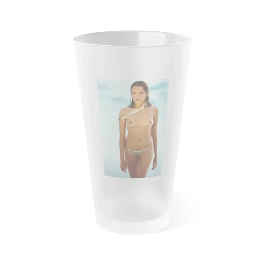 Barbara Carrera #19 - Topless (Vintage Female Icon) Frosted Pint Glass 16oz 16oz Frosted - Go Mug Yourself