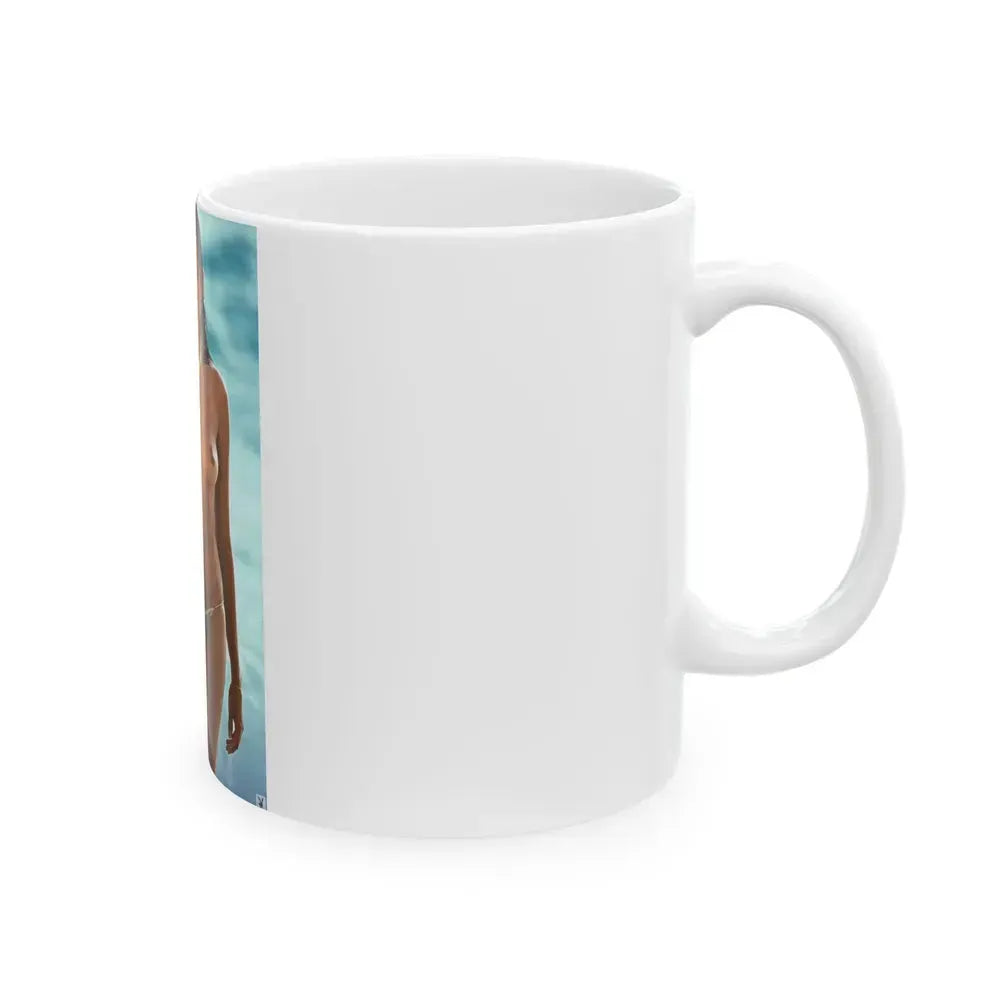 Barbara Carrera #19 - Topless (Vintage Female Icon) White Coffee Mug - Go Mug Yourself