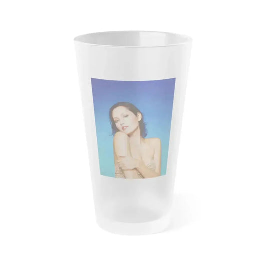 Barbara Carrera #34 (Vintage Female Icon) Frosted Pint Glass 16oz 16oz Frosted - Go Mug Yourself