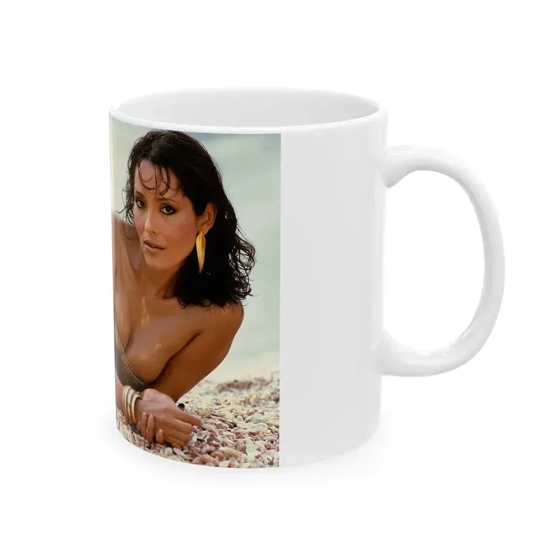 Barbara Carrera #63_1 (Vintage Female Icon) White Coffee Mug - Go Mug Yourself