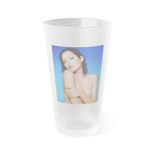 Barbara Carrera #68 (Vintage Female Icon) Frosted Pint Glass 16oz 16oz Frosted - Go Mug Yourself