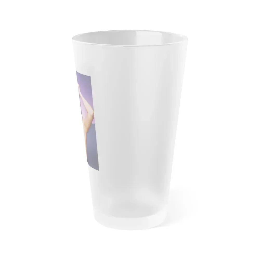 Barbara Carrera #76 (Vintage Female Icon) Frosted Pint Glass 16oz - Go Mug Yourself