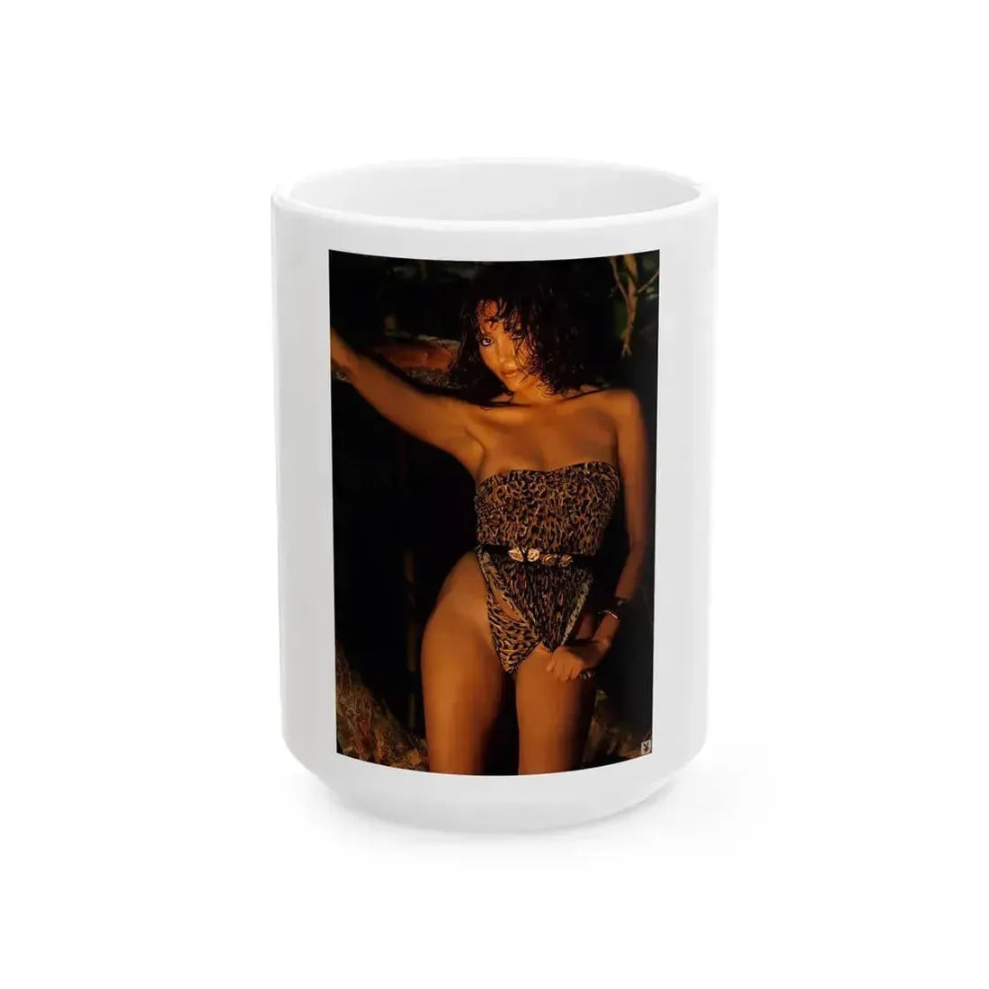 Barbara Carrera #87 (Vintage Female Icon) White Coffee Mug 15oz - Go Mug Yourself