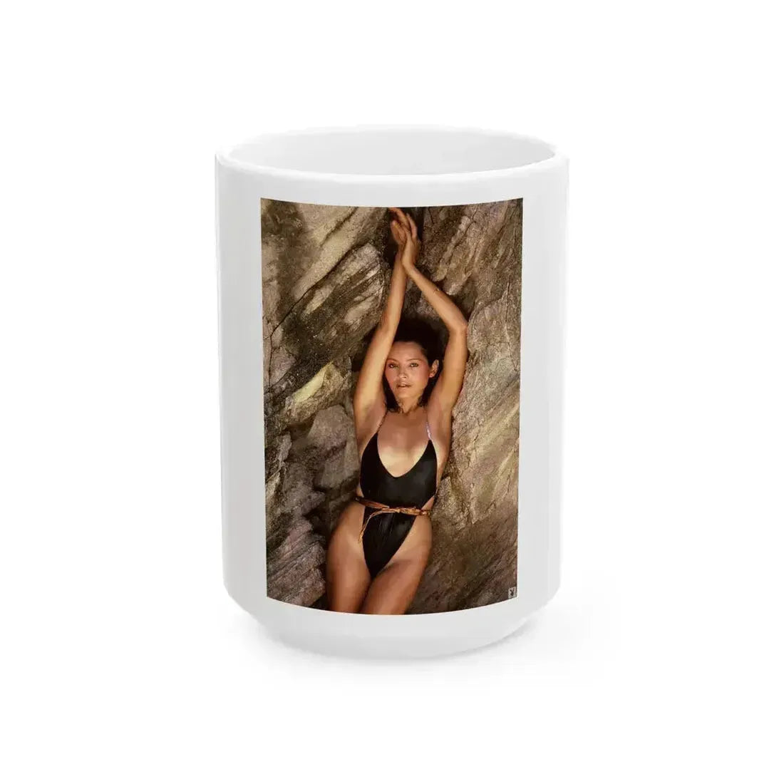 Barbara Carrera #89 (Vintage Female Icon) White Coffee Mug 15oz - Go Mug Yourself