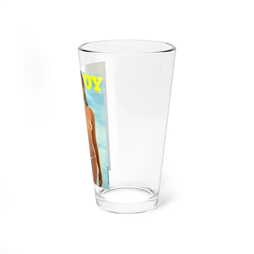 Barbara Carrera #91 - Playboy Mag. Front Cover (Vintage Female Icon) Pint Glass 16oz - Go Mug Yourself