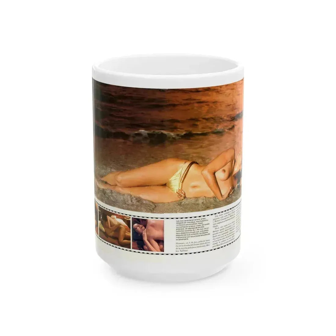 Barbara Carrera #92 (Vintage Female Icon) White Coffee Mug 15oz - Go Mug Yourself