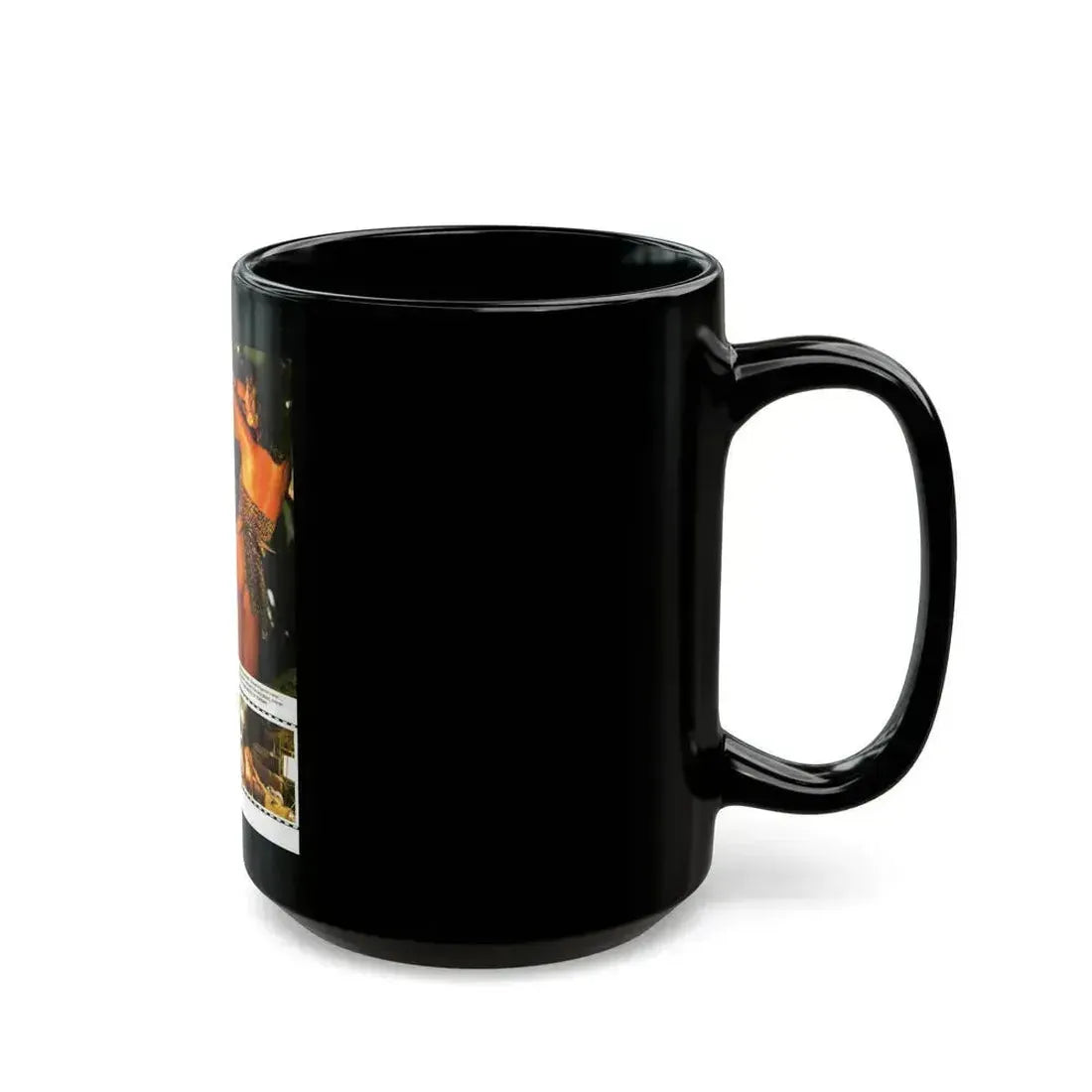 Barbara Carrera #93 (Vintage Female Icon) Black Coffee Mug - Go Mug Yourself