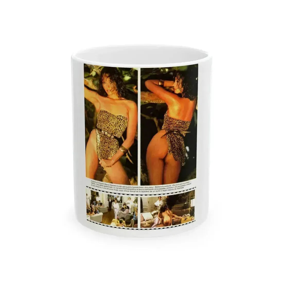 Barbara Carrera #93 (Vintage Female Icon) White Coffee Mug 11oz - Go Mug Yourself